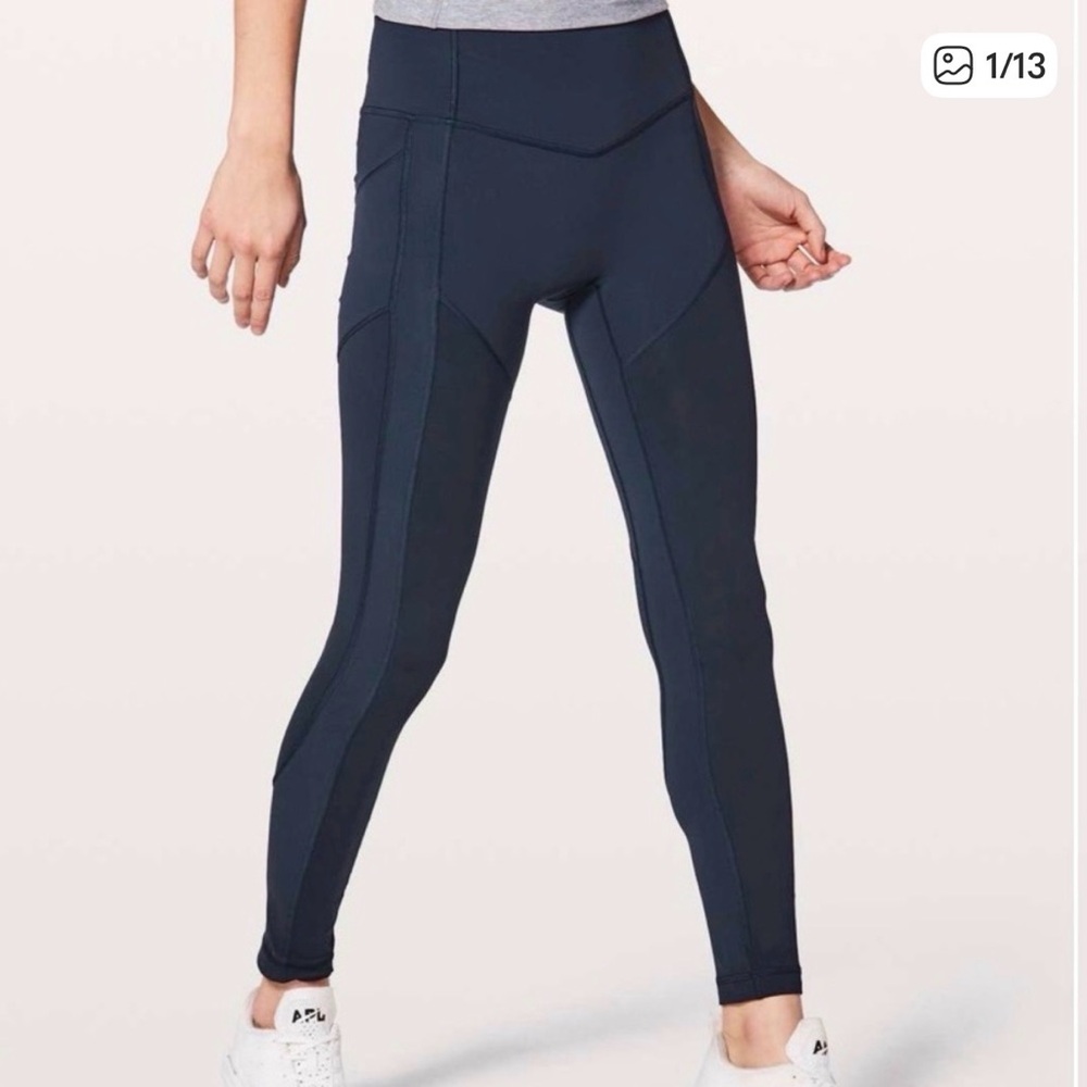 High-Waist Lulu Lemon All The Right Places (color cranberry) | Full Length